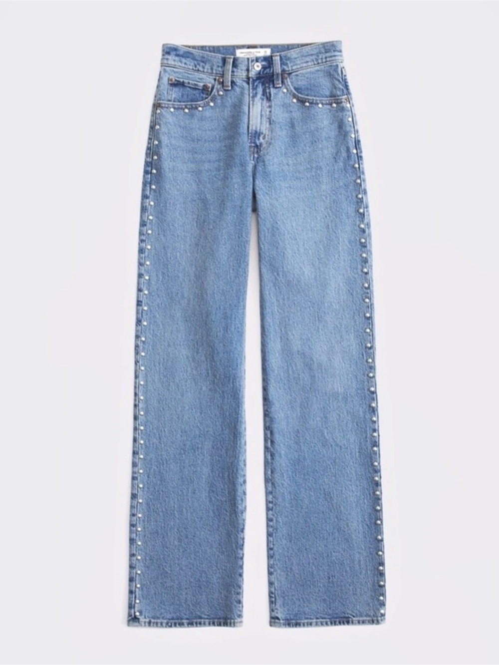 Abercrombie & Fitch High Rise 90s Relaxed Studded Jean